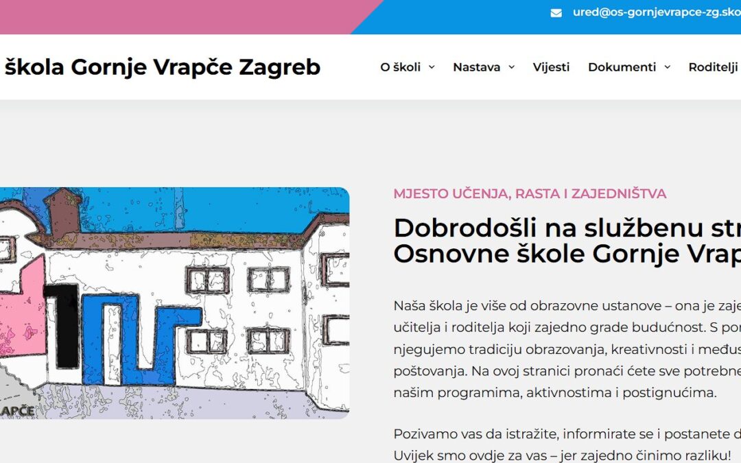 Nova web stranica naše škole